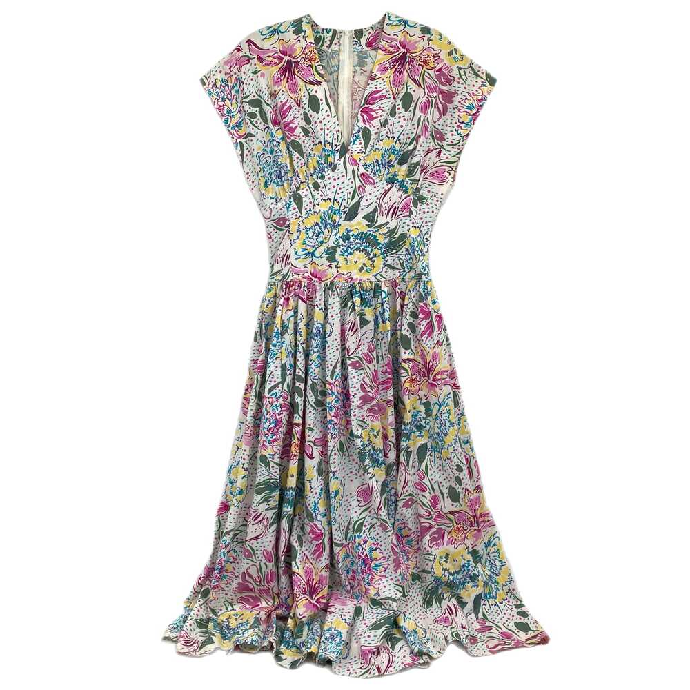 Laura Ashley Vintage White Pink Floral Maxi Dress | Women’s Size 10
